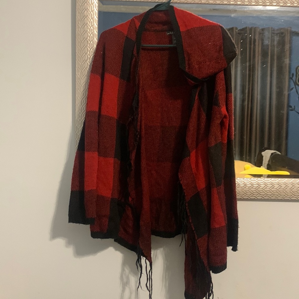 Buffalo plaid cardigan